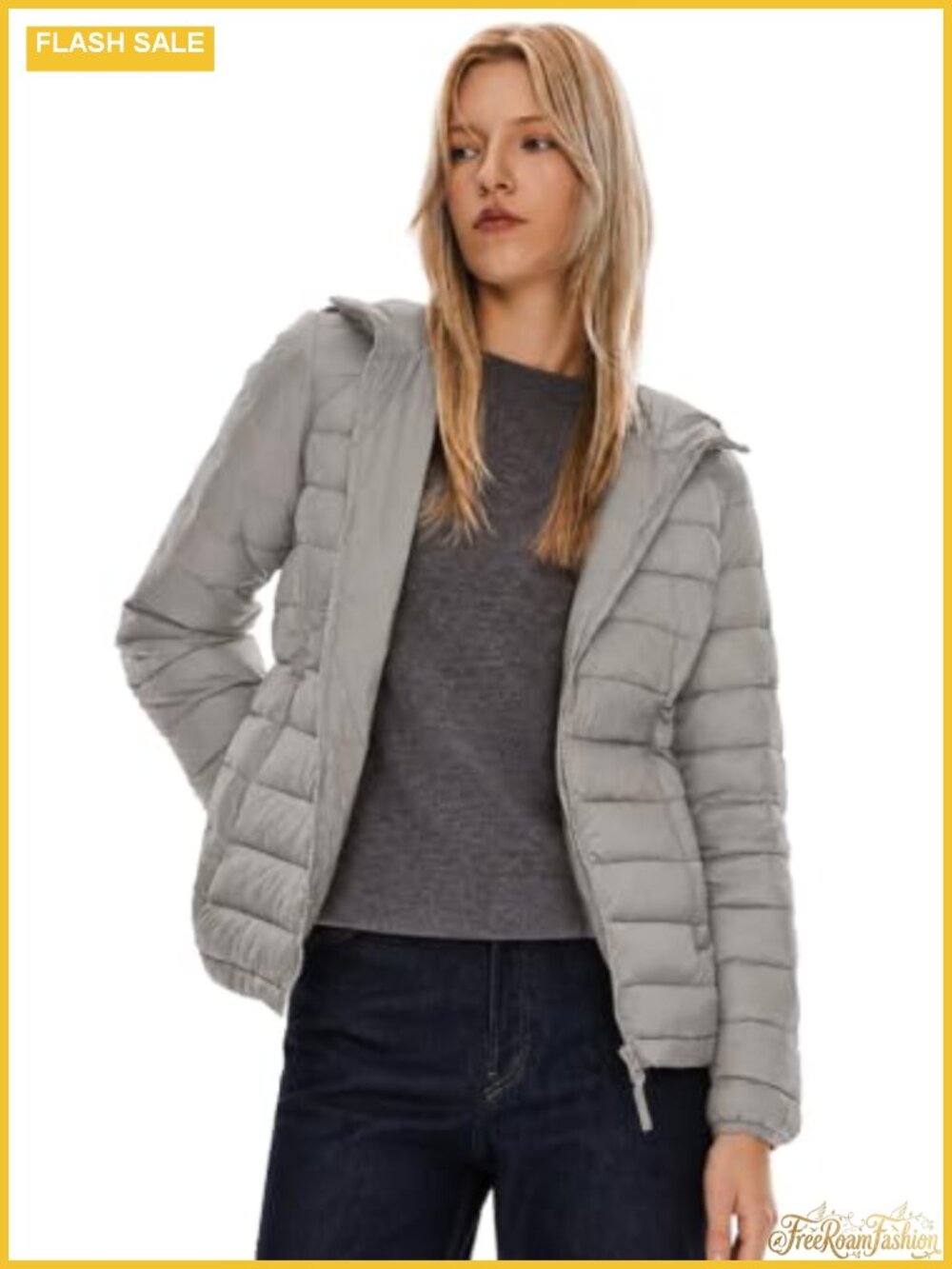 Orolay Packable Down Puffer Jacket Hooded Short Quilted Coat